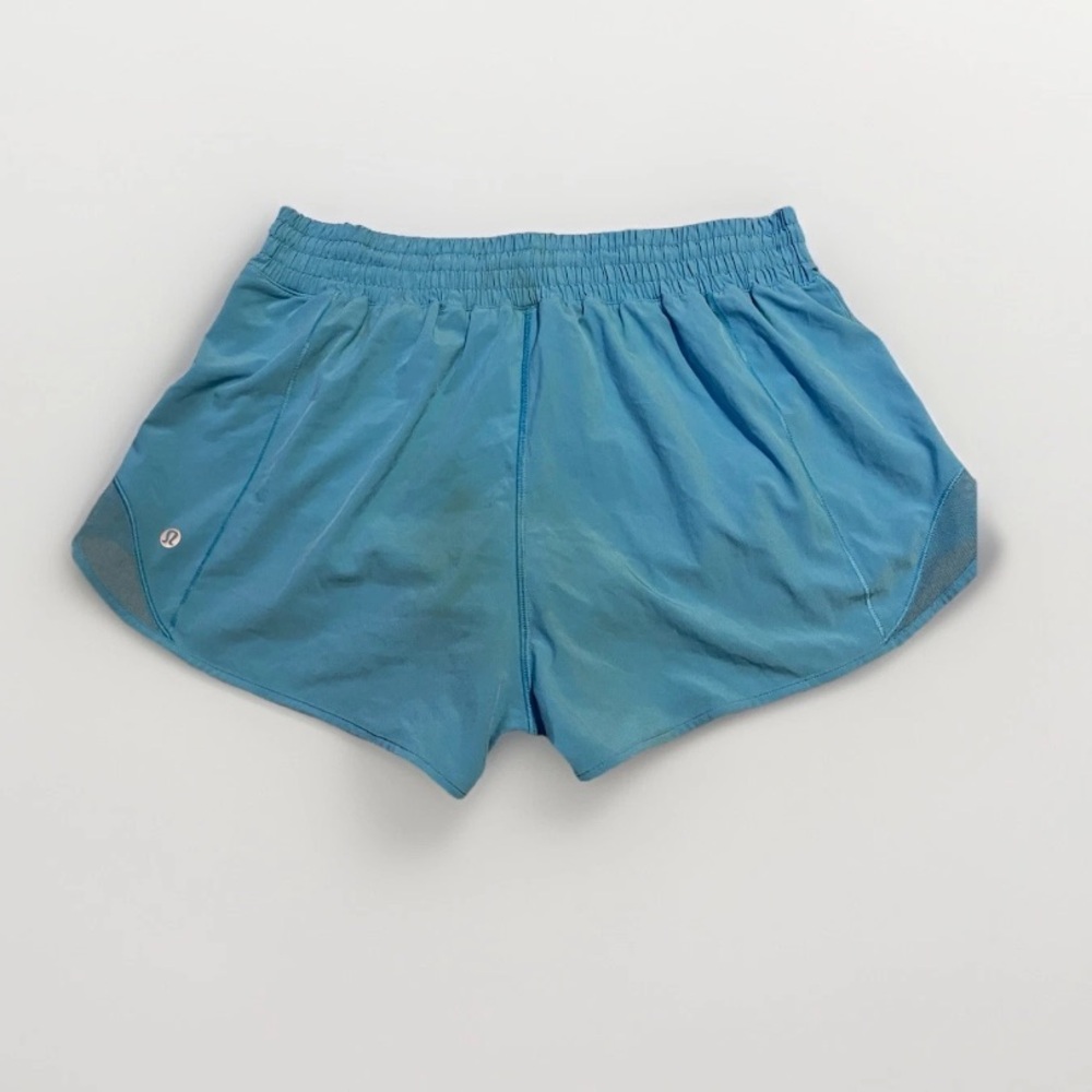 Lululemon Polyester Hotty Hot High-rise Lined Shorts Size Ten Kayak Blue Women - Picture 3 of 5